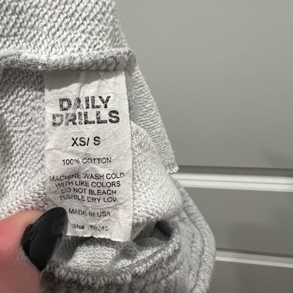 Daily Drills Light Gray Jogger Sweatpants with Beaded Drawstring - Picture 7 of 10